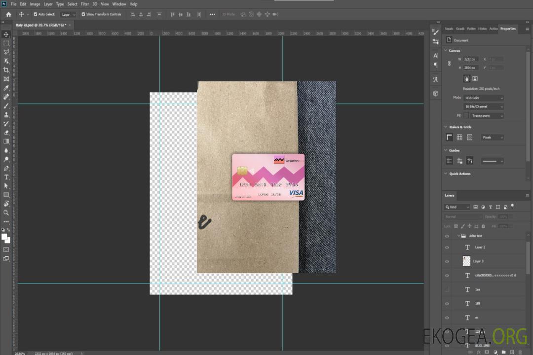 Côte d'Ivoire Photolook carte visa Attijariwafa bank recto template